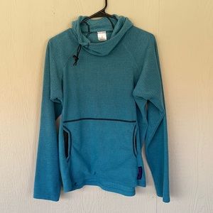 Melanzana light blue microgrid hoodie